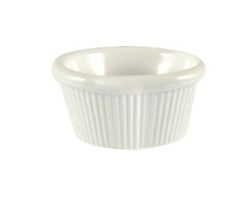 4 oz White Flutted Ramekin - Click Image to Close